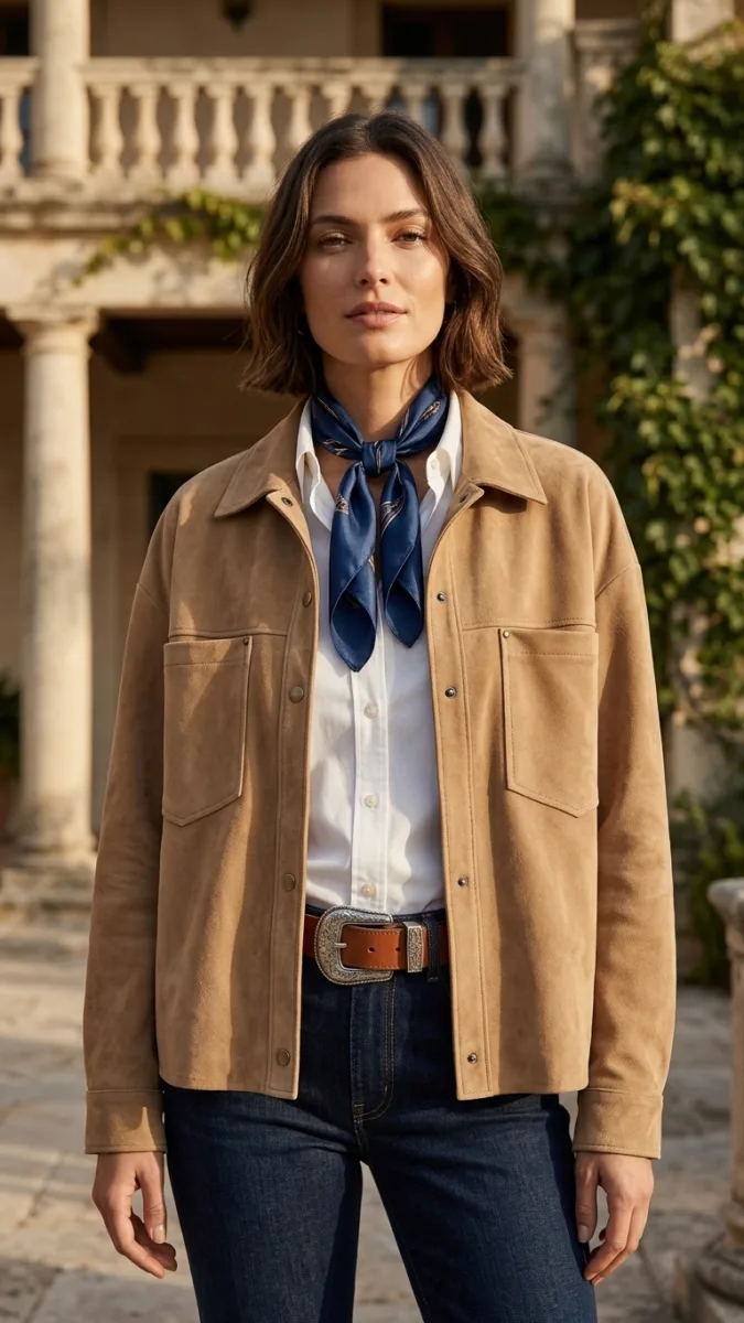 Camisaco gamuza Duna- Beige